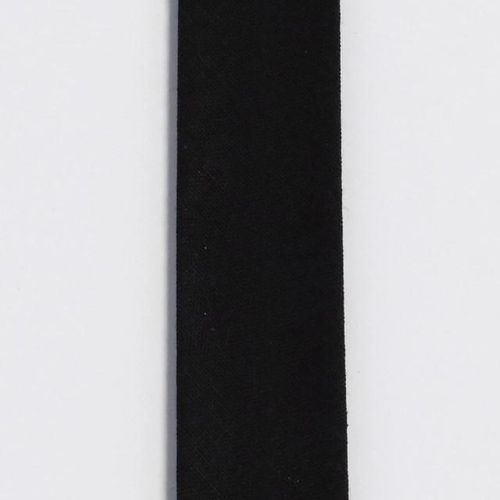 Skråbånd bomull 25 mm farge 0900 sort