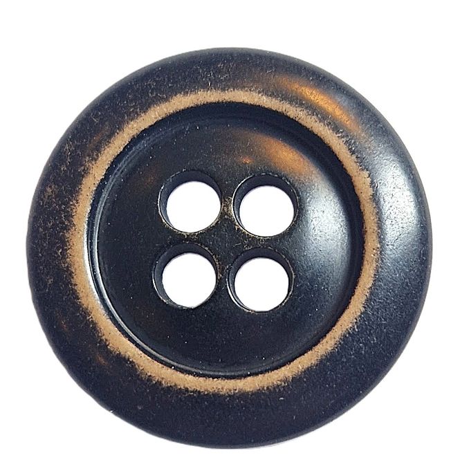 Hovedbilde Knapp 2 hull 38 mm sort og brun