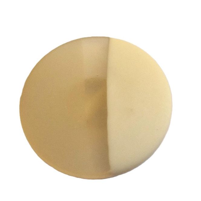 Hovedbilde Polyesterknapp med øye todelt creme 18 mm