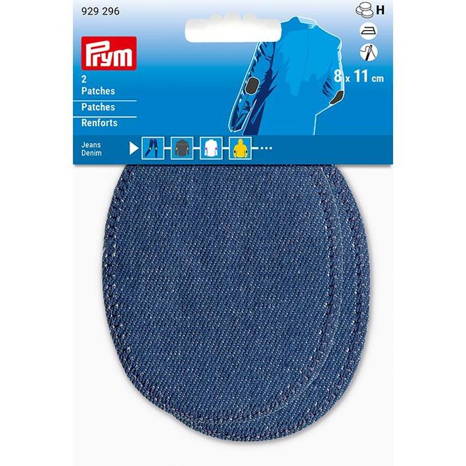 Hovedbilde Strykelapp Jeans/Denim  8x11cm 2stk  Medium blå