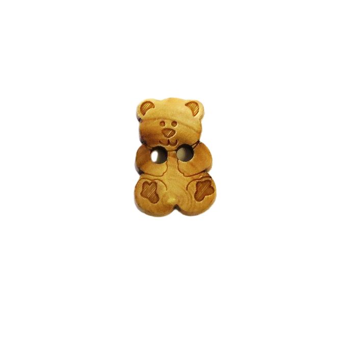 Hovedbilde Treknapp bamse 2 hull 15 mm