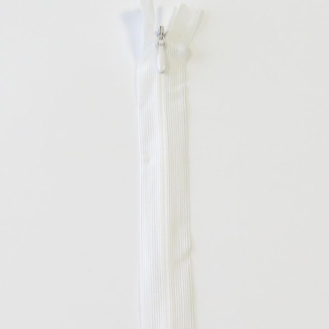 Hovedbilde Ekstra tynn usynlig glidelås spiral 20 cm hvit