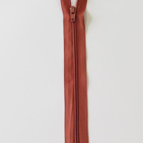 Kjolelås 4 mm spiral ikke delbar rust rød 25 cm