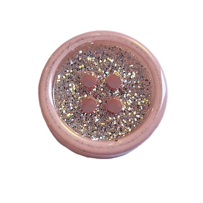 Hovedbilde Knapp 4 hull sølv lys rosa 11 mm