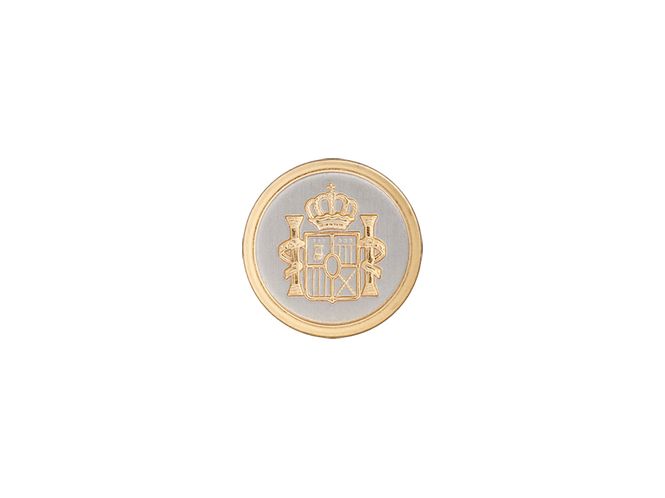 Hovedbilde Metall knapp blazer øyeknapp gull med emblem 20 ...